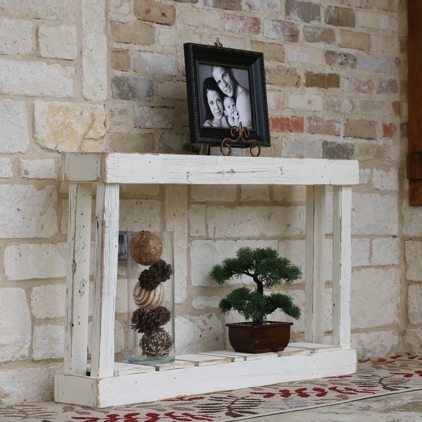 46-inch Rustic Distressed Reclaimed Wood Console Table