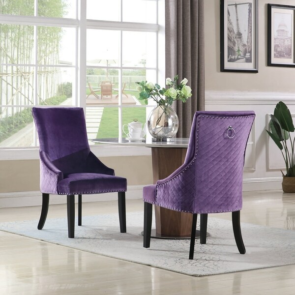 Moishe Diamond Velvet Upholstered Dining Chair