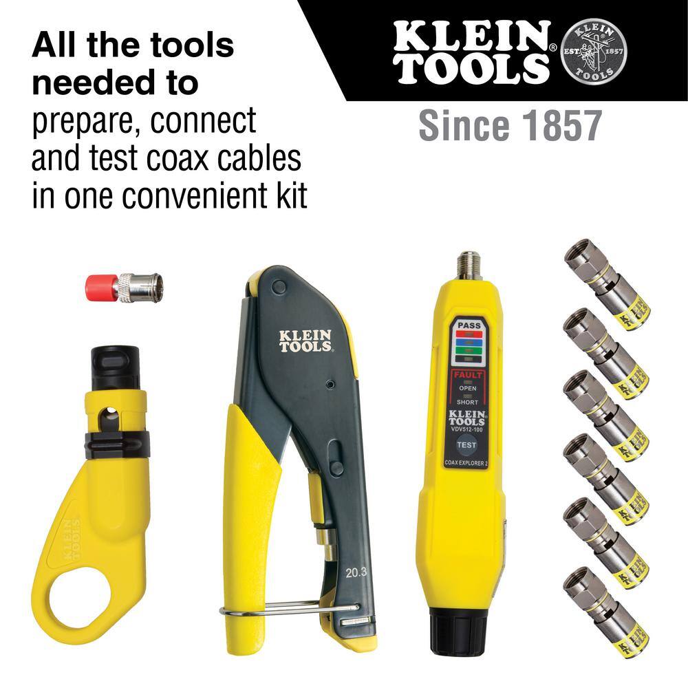 Klein Tools Coax Cable Installation  Test Tool Set VDV002818