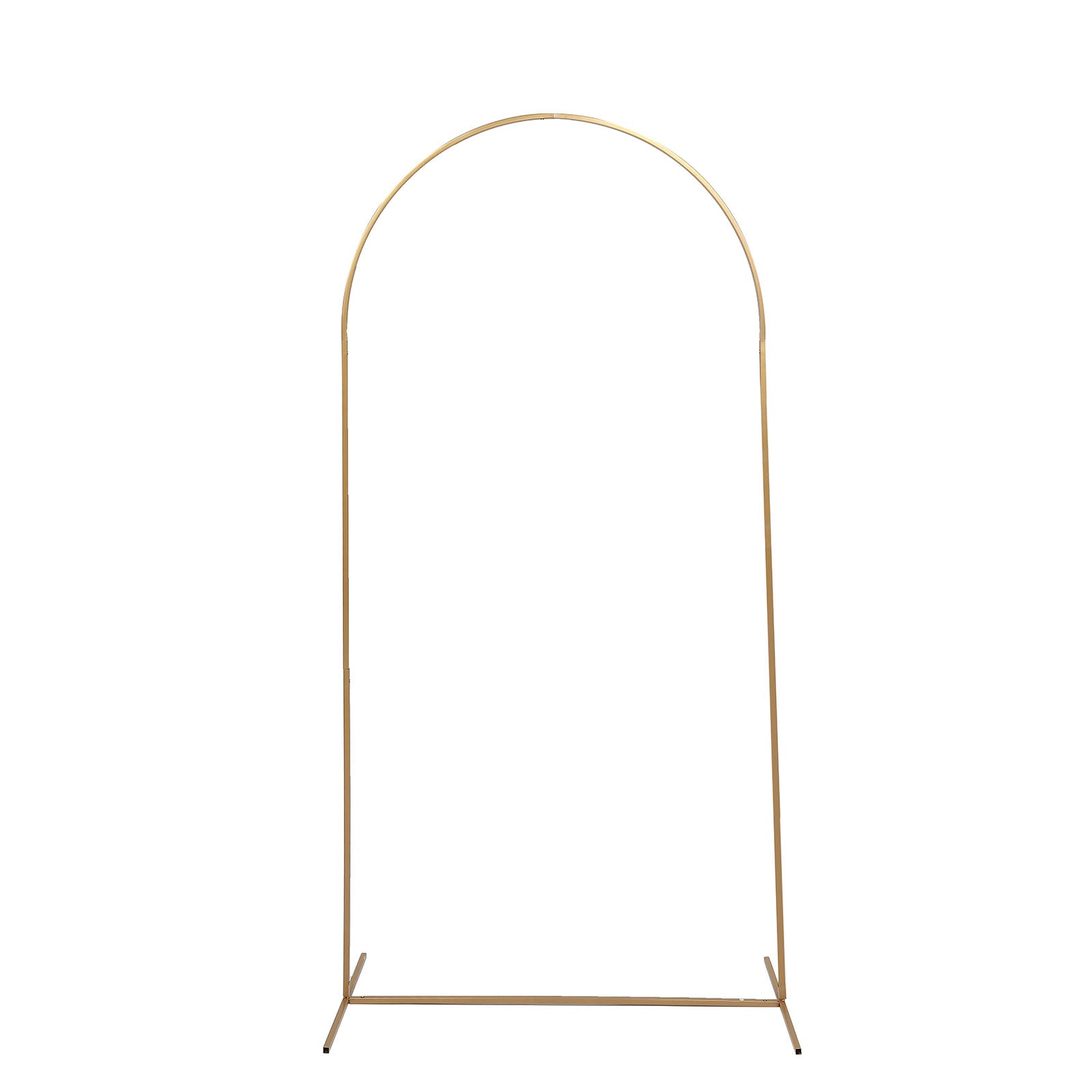 Gold Metal Wedding Arch Chiara Backdrop Stand Floral Display Frame With Round Top 7ft