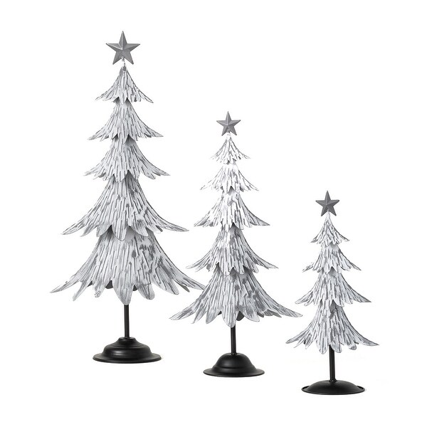 Sullivans Metal Trees Set of 3，14.75H，20.5H and 27H Green