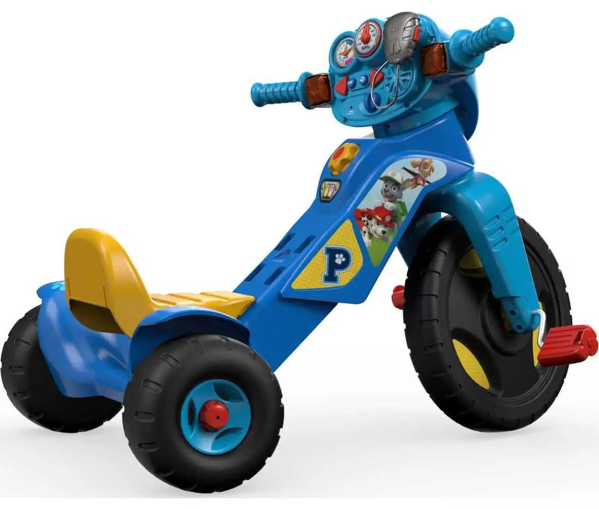 Fisher-Price PAW Patrol Lights and Sounds Trike Push and Pedal Ride-On Toddler Tricycle