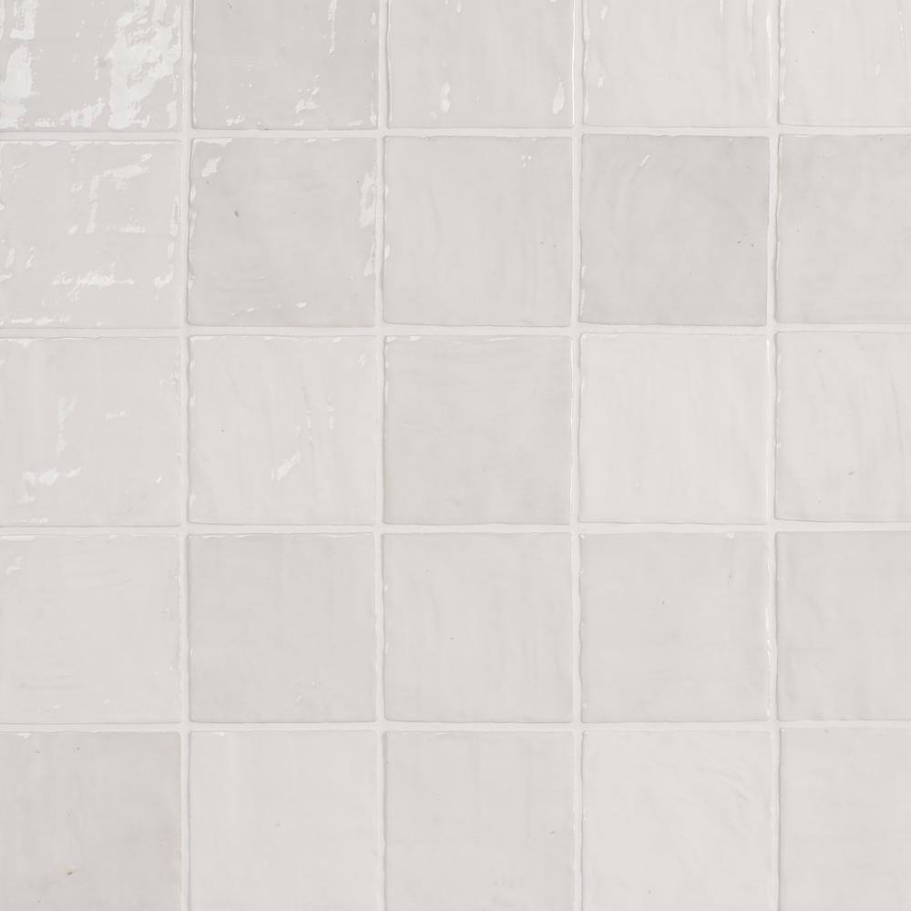 Ivy Hill Tile Kingston White 4 in. x 4 in. Glazed Ceramic Wall Tile (5.38 sq. ft.case) EXT3RD105190