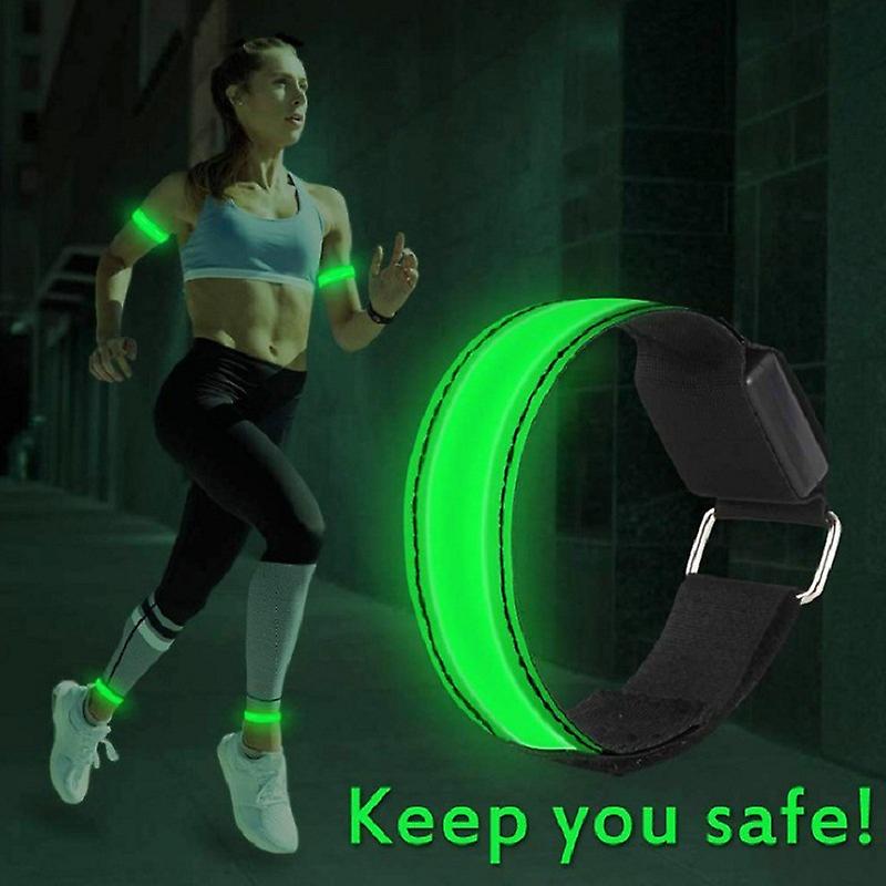 Led Bracelet. Pack Of 4 Reflective Led Luminous Bracelet Light Band Kids Night Safety Light For Running Jogging Dog Walking Outdoor Sports