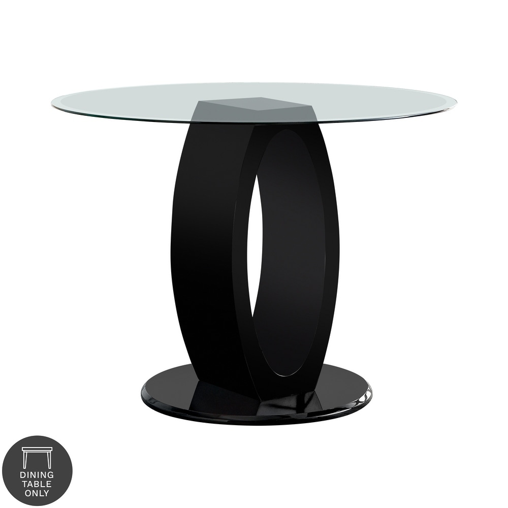 Furniture of America Raji 48 inch High gloss Round Counter Height Table