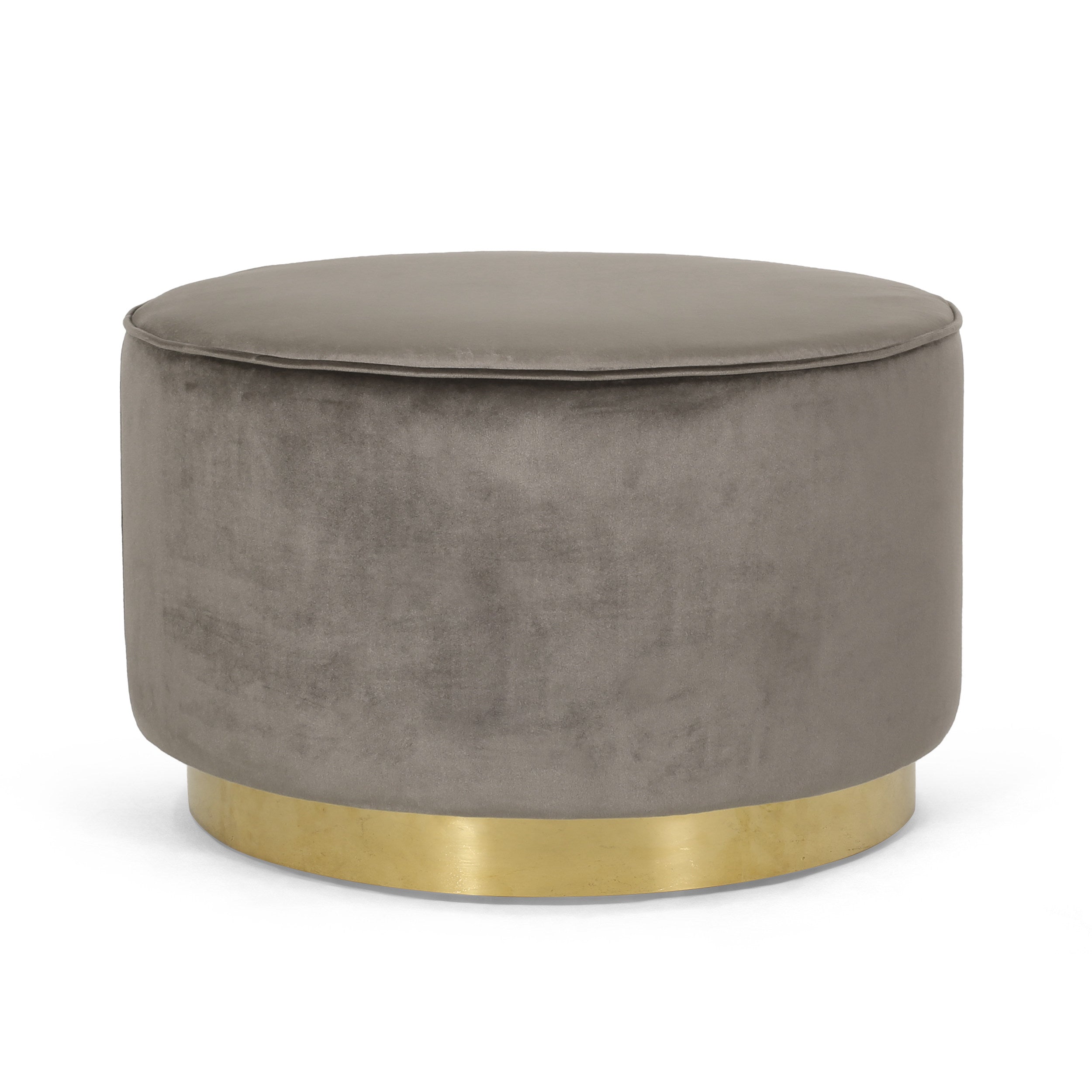 Kile Modern Glam Velvet Swivel Ottoman