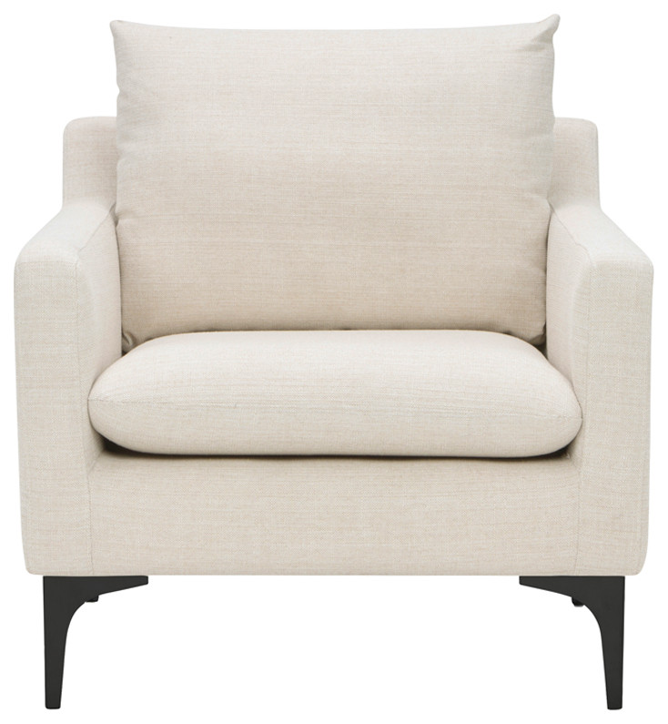 Anders Sand Fabric Single Seat Sofa  Hgsc502   Midcentury   Armchairs And Accent Chairs   by Beyond Design  ampMore  Houzz