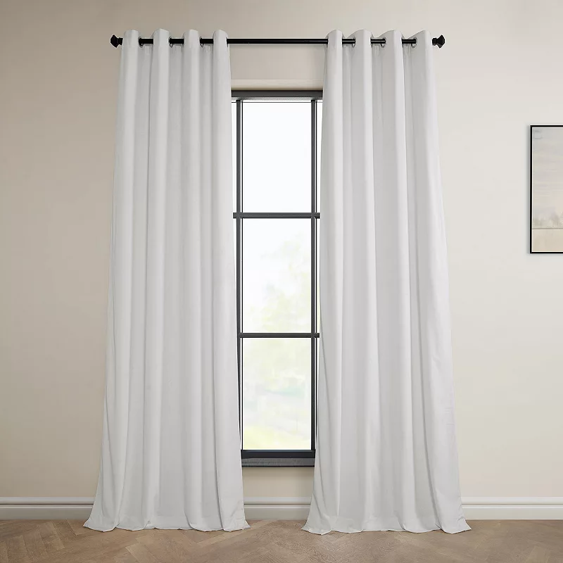 EFF Heritage Plush Velvet Grommet Window Curtain