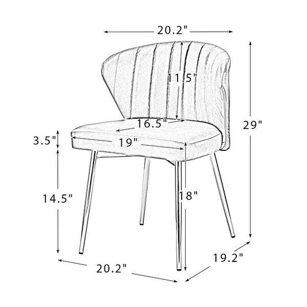 Ornaghi Side Chair with Tufted Back by HULALA HOME