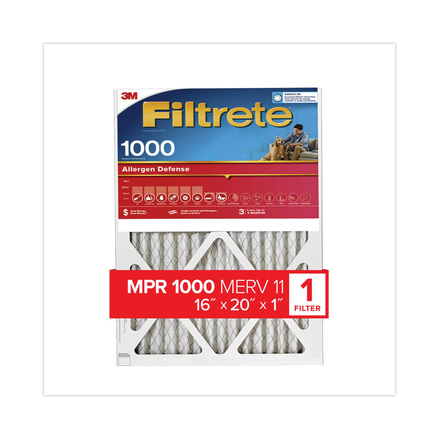 Allergen Defense Air Filter by Filtreteandtrade; MMM70071355914