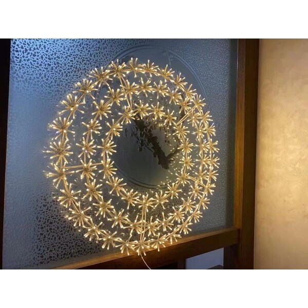 Illuminating 840 LED White Metal Snowflake Garland Light