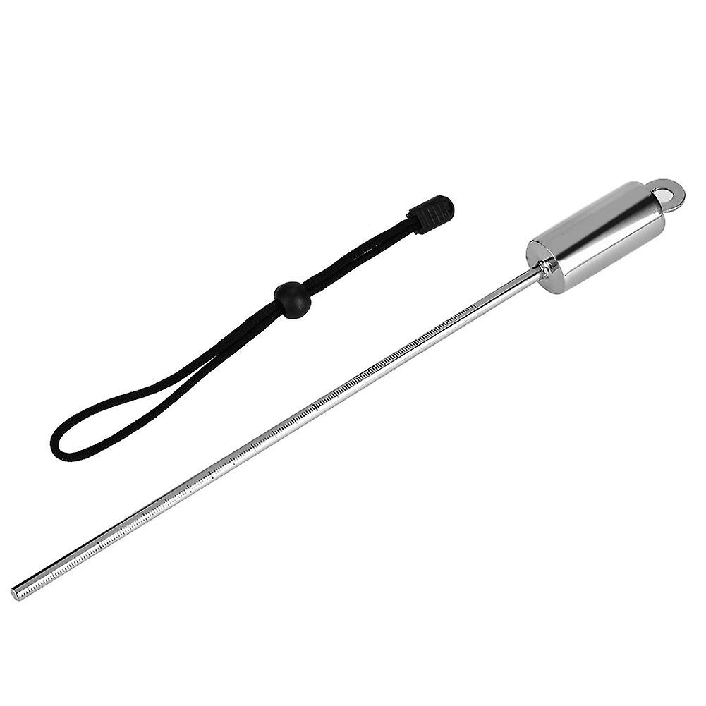 Scuba Diving Point Rod Colorful Stainless Steel Diving Noise Maker With Lanyard (black)