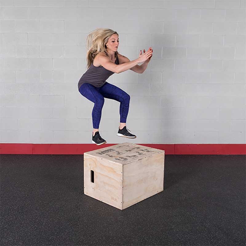 Body-Solid Tools 3-in-1 Wooden Plyo Box