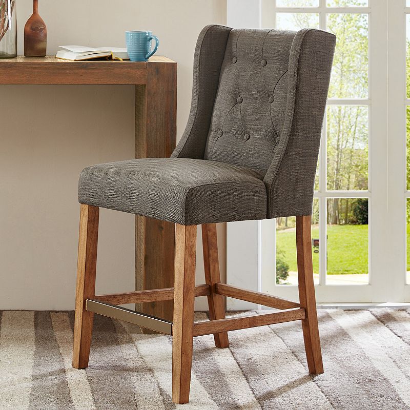 Madison Park Aida Button Tufted Counter Stool