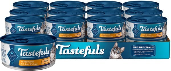 Blue Buffalo Tastefuls Turkey and Chicken Entrée Pate Wet Cat Food