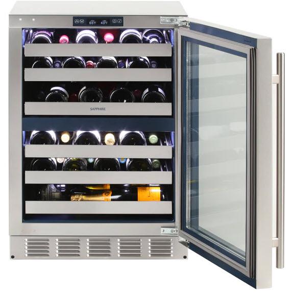 Sapphire 43-Bottle Wine Cooler with Dual Zones SW24DZSS