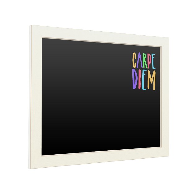 Trademark Fine Art Functional Chalkboard With Printed Artwork Abc x27 carpe Diem Color x27 Chalk Board Wall Sign