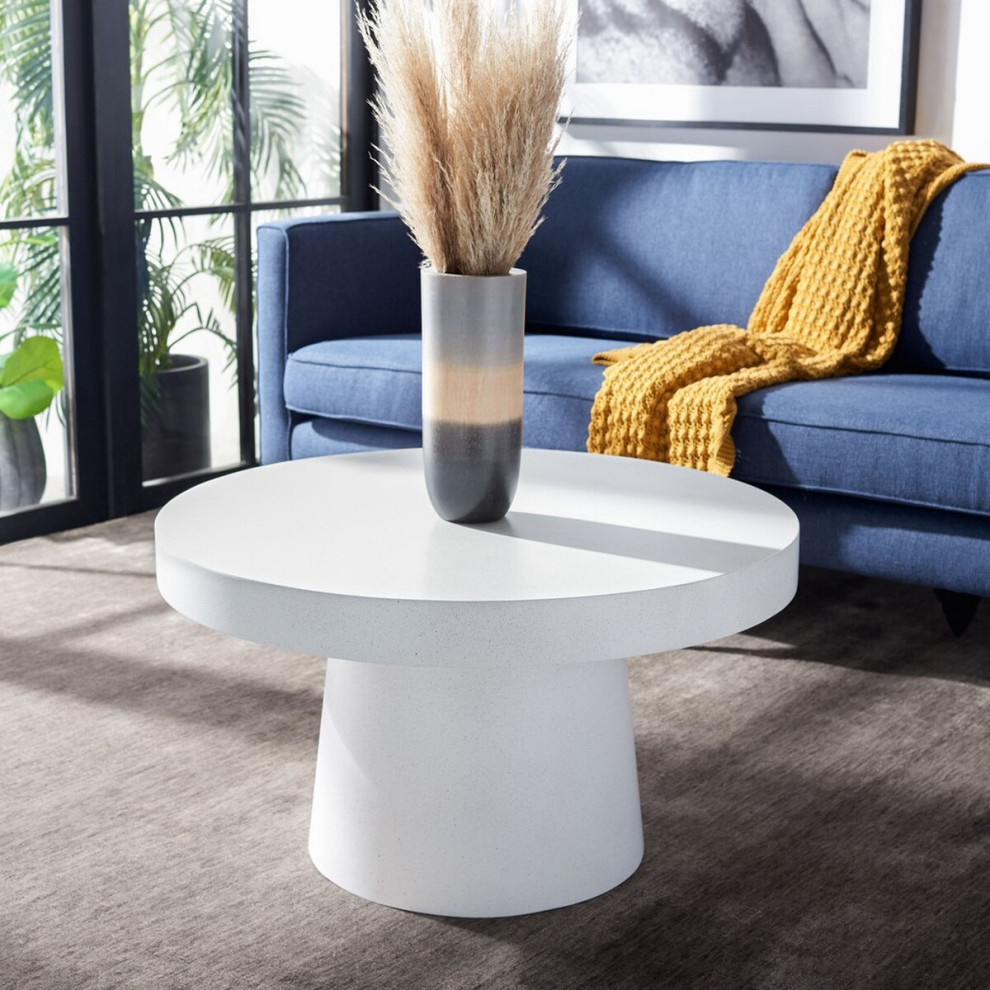 Ria Paper Mache Coffee Table White Terrazzo   Contemporary   Coffee Tables   by AED Luxury Home Decor  Houzz