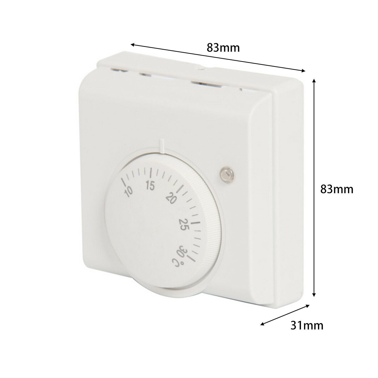 Home White Durable Central Heating Room Temp Replace Thermostat Mechanical Stat