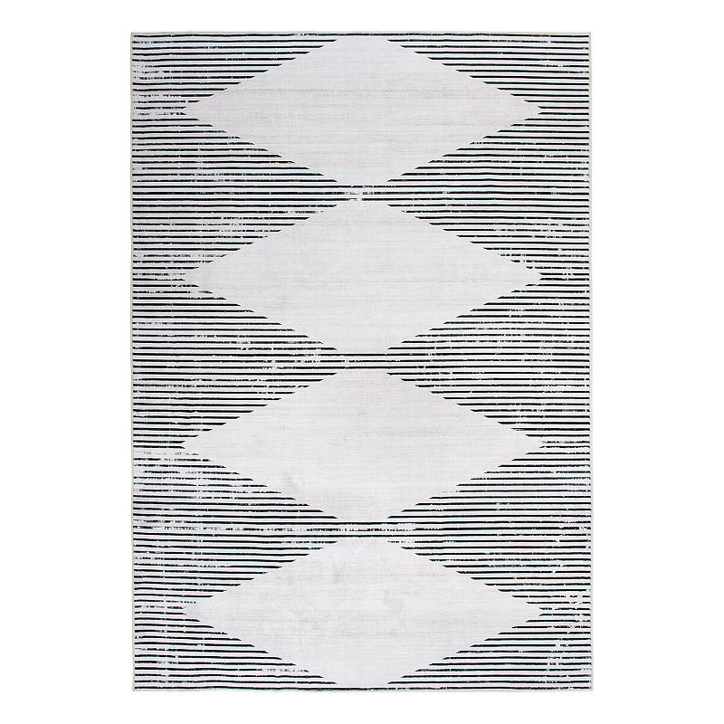 World Rug Gallery Austin Stripes Machine Washable Rug