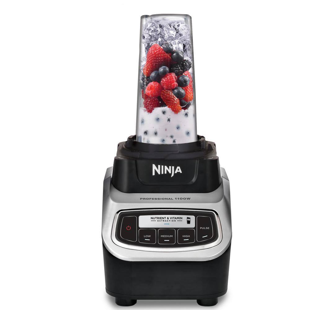 NINJA Nutri Ninja 72 oz. 5-Speed Black Professional Blender with 2 Nutri Ninja Cups (BL621) BL621