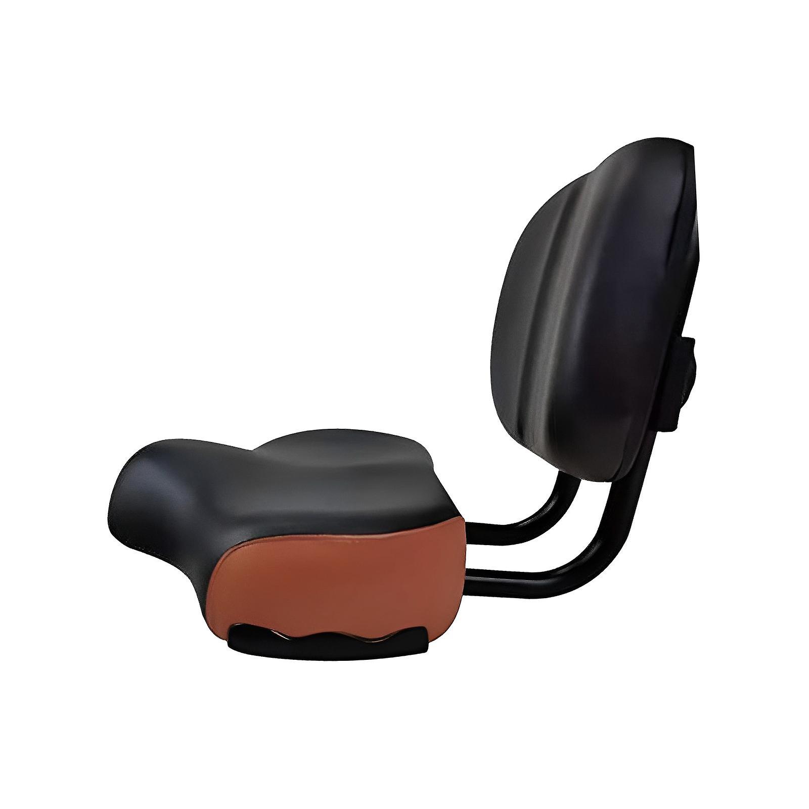 Bicycle Saddle Extra Wide Seats Soft Tricycle Saddle Bike Seat With Backrest Black Brown