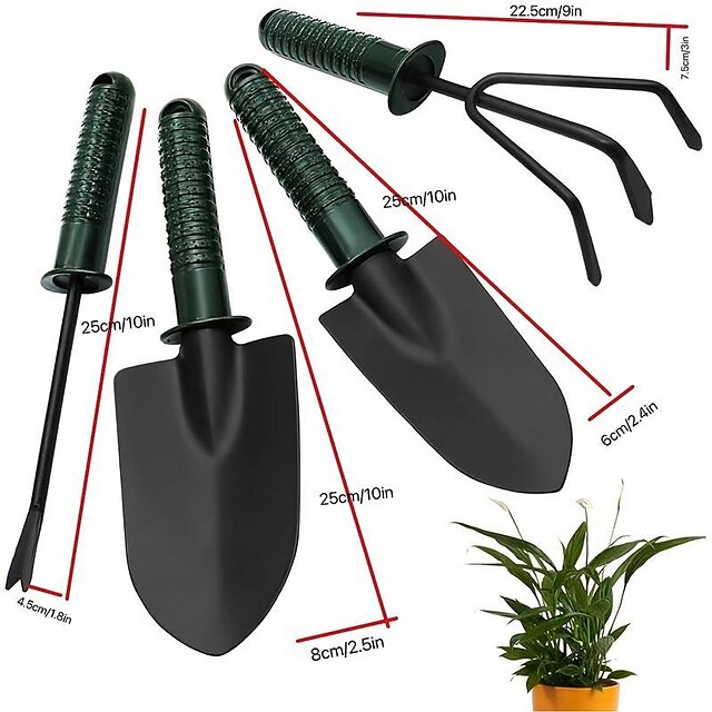 4pcs Durable Gardening Tools with Non-Slip Handle for Easy Digging, Transplanting, and Planting