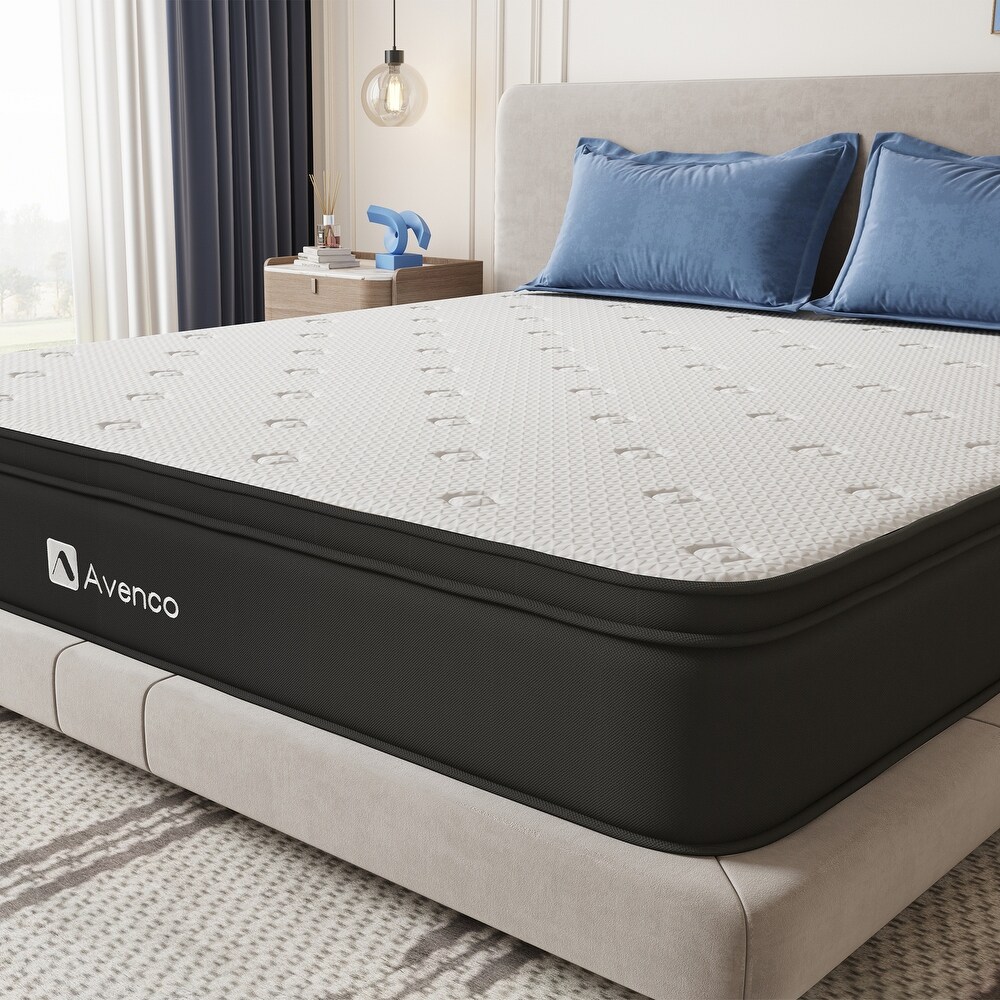 Avenco 12'' Gel Memory Foam and Pocketed Springs Hybrid Mattress in a Box