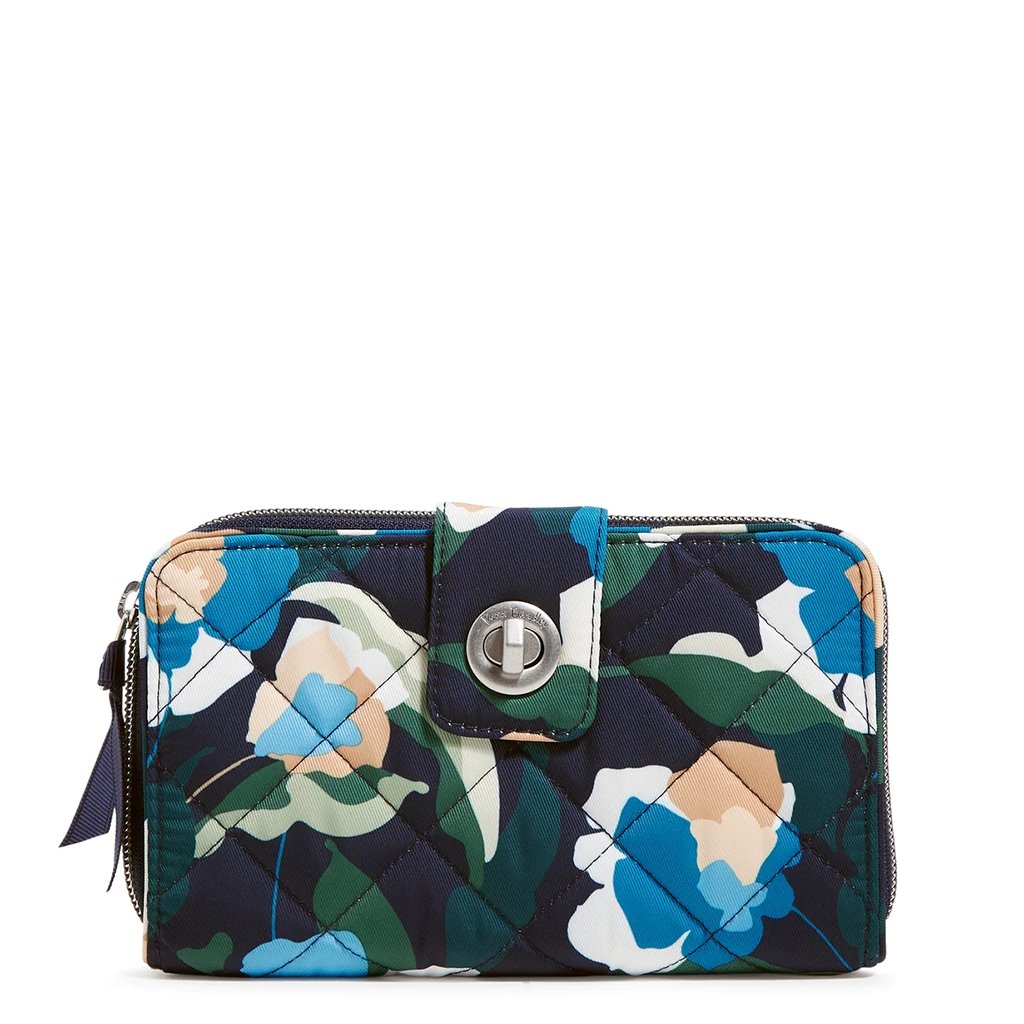 Vera Bradley  RFID Turnlock Wallet in Immersed Bloo