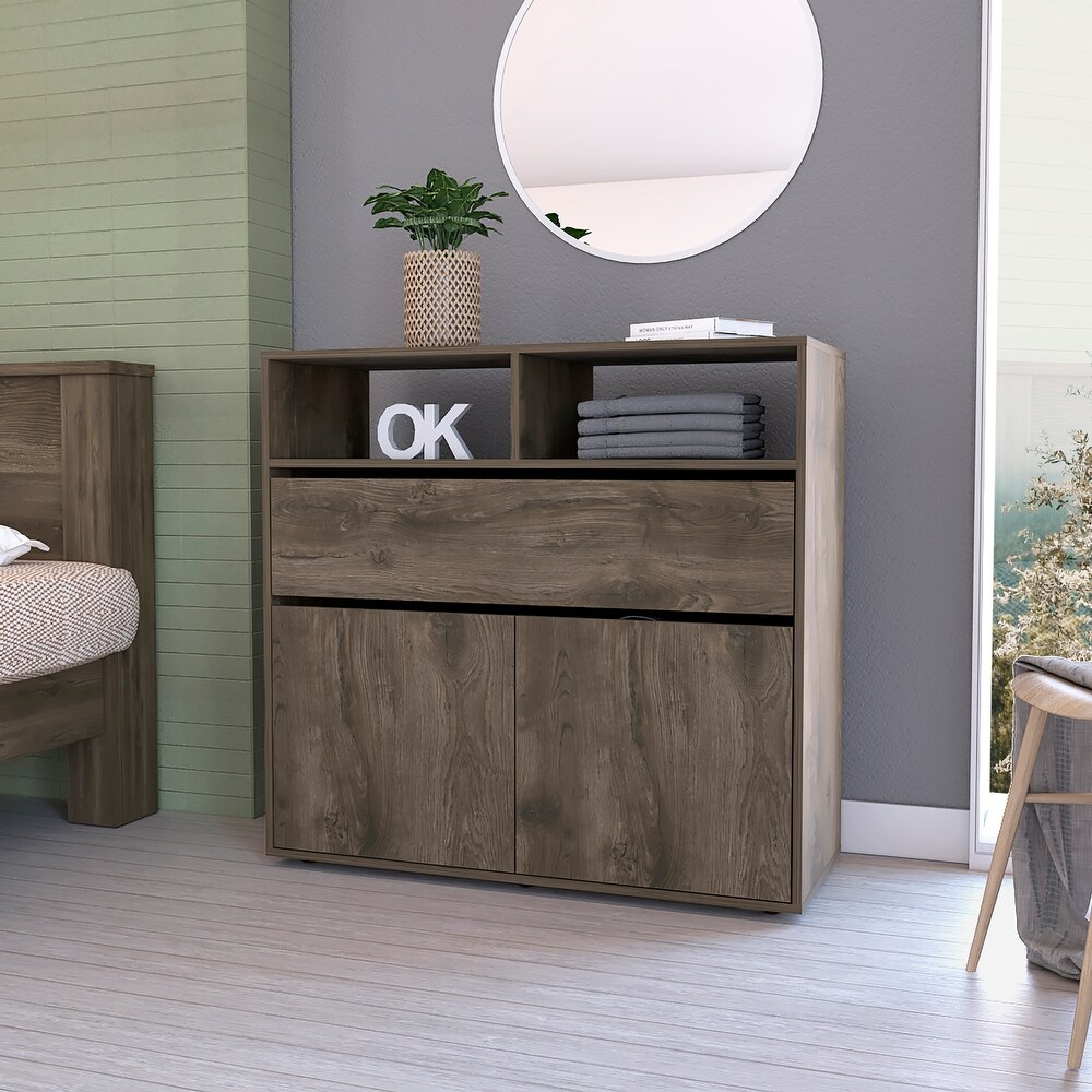 Simplicity 1 Drawer 2 Shelf 1 Cabinet Dresser  Modern Storage Cabinet  Superior Top  Storage Dressers Organizer for Bedroom