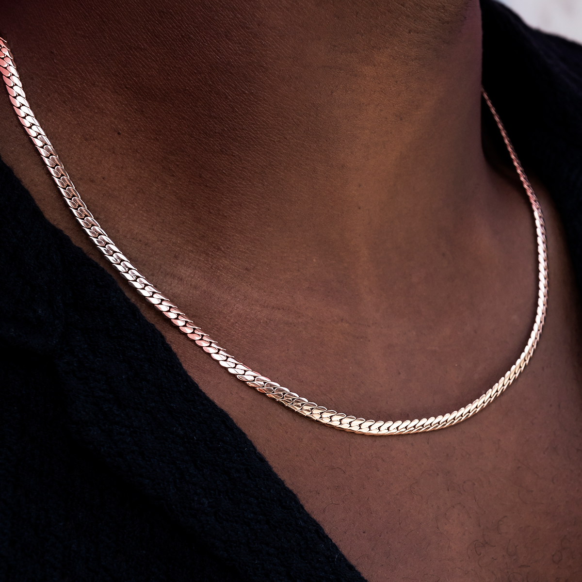 South Beach Cuban™ Chain in Rose Gold- 5mm