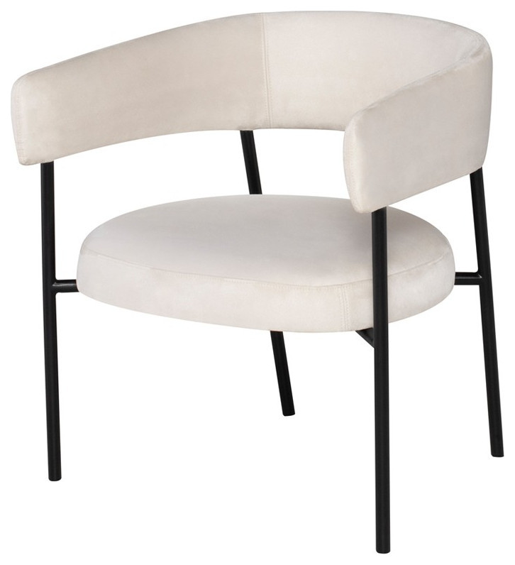 Carolos Occasional Chair champagne microsuede   Midcentury   Armchairs And Accent Chairs   by Virgil Stanis Design  Houzz