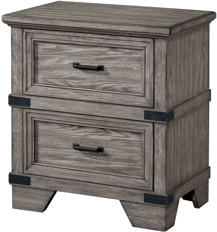 Forge Pewter Gray Nightstand