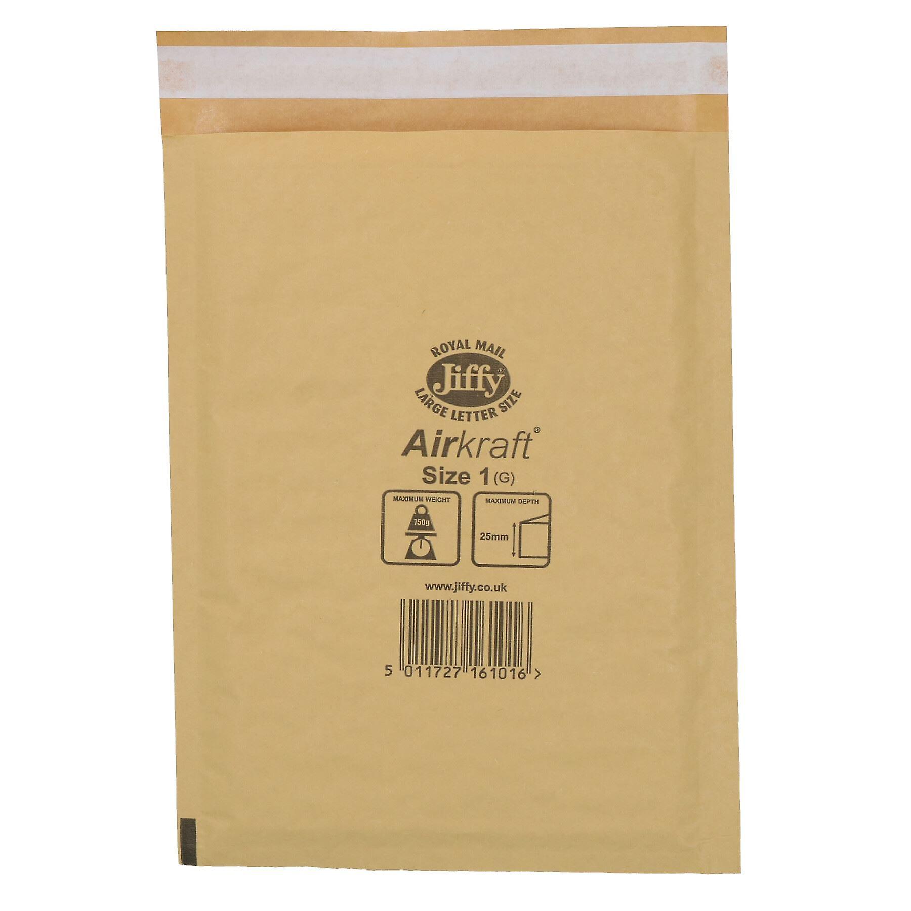 10pk Genuine Gold Jiffy Bag Airkraft Bubble Padded Mail Bag Envelope Size 1