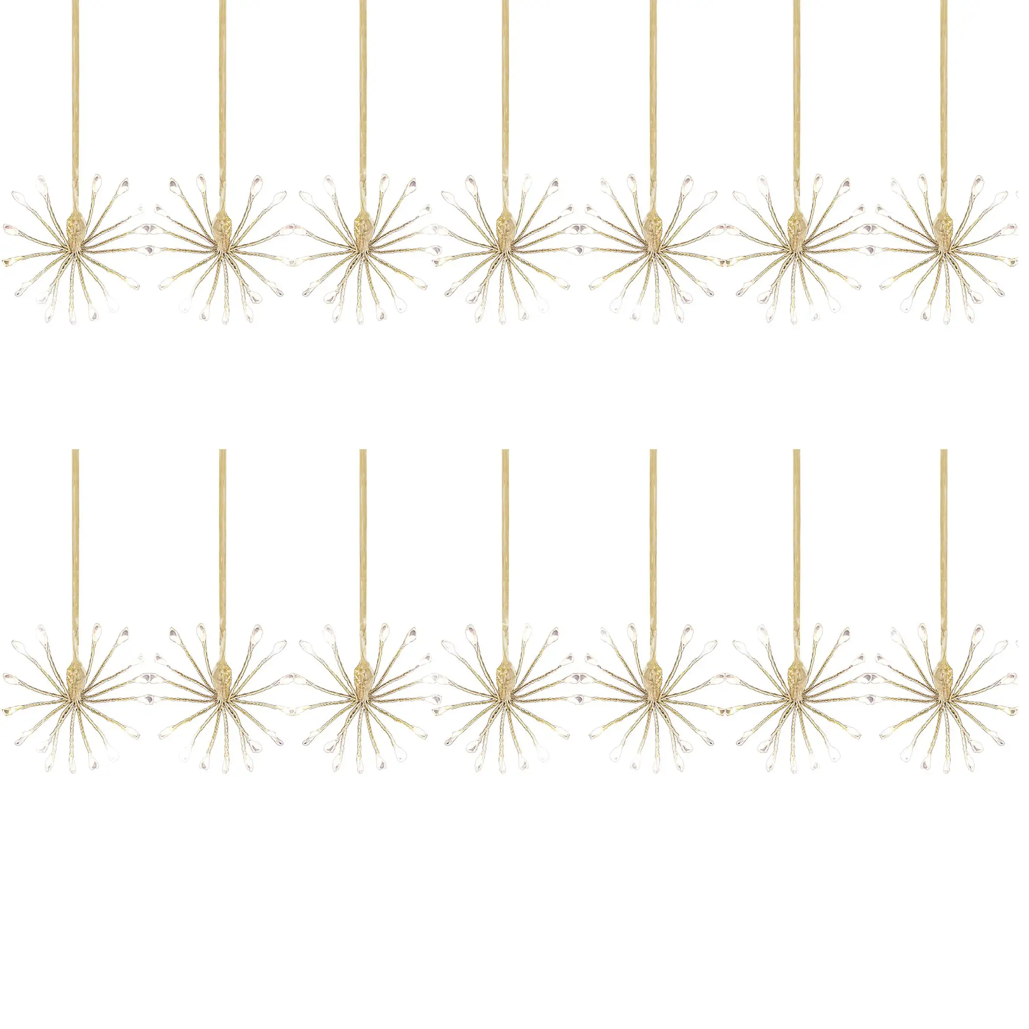 10 Solar Powered Starburst String Lights - 6.250 x 4.500 x 2.880