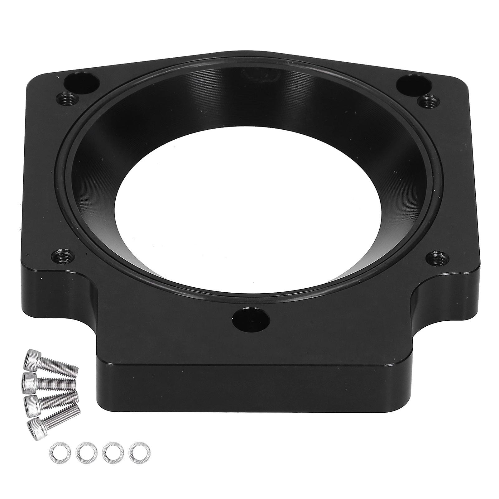 4in Intake Manifold Throttle Body Adapter Aluminum Alloy Spacer Fit For Gm Ls1 Ls2 Ls6 Lsx Ls4black