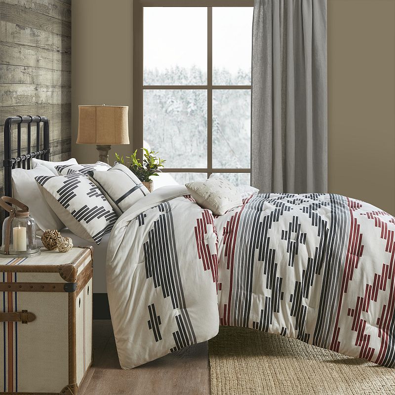 Woolrich Simons 5-Piece Herringbone Comforter Set with Throw Pillows