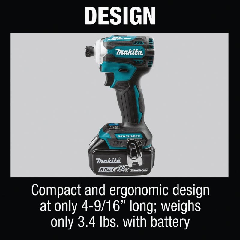 Makita 2-Tool Hammer Drill Driveramp 4-Speed Impact Driver Cordless Tool Combo Kit