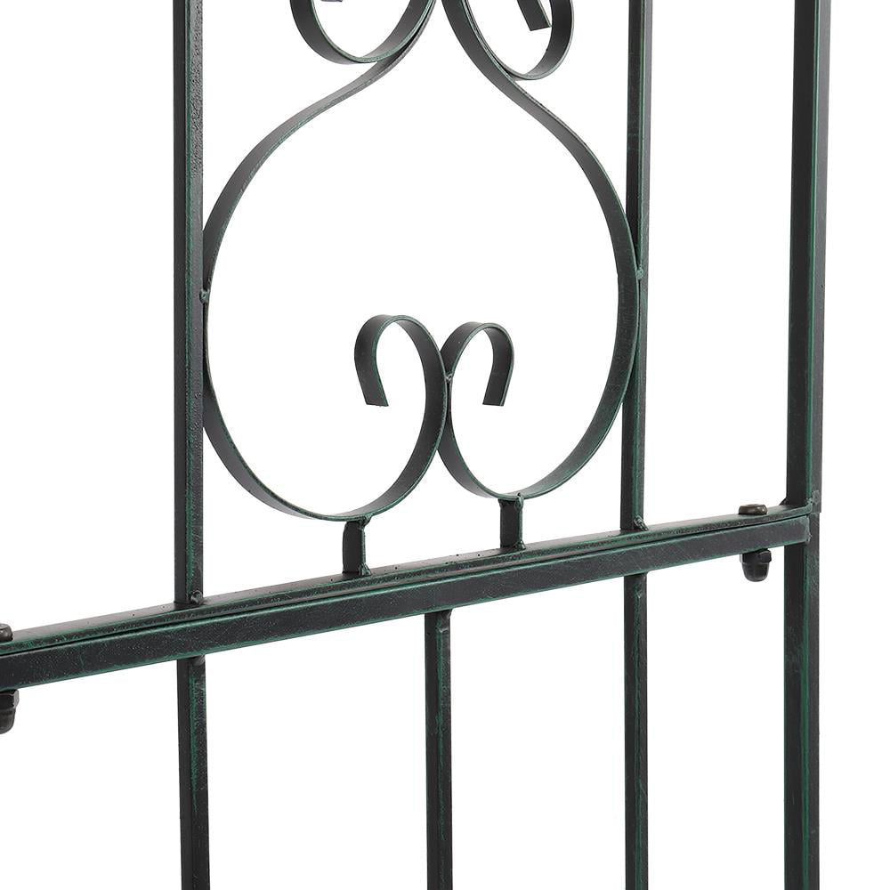 Winado Decorative Iron Garden Arch Arbor Trellis for Climbing Plants,Black 87 in.