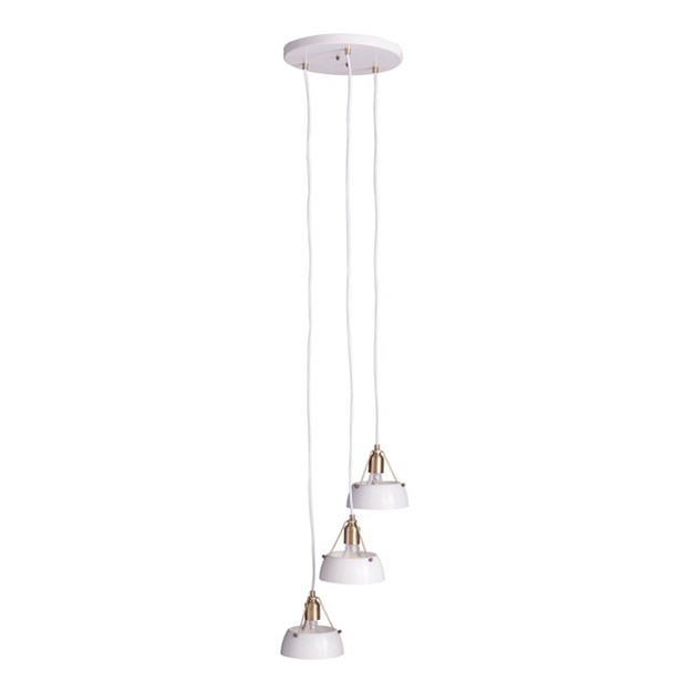 60 quot Renee 3 Cluster Pendant Light White Aiden Lane