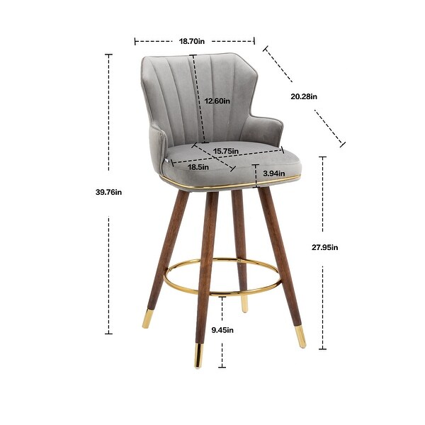 wivel Bar Stools with Backrest Footrest ，with a fixed height of 360 degrees