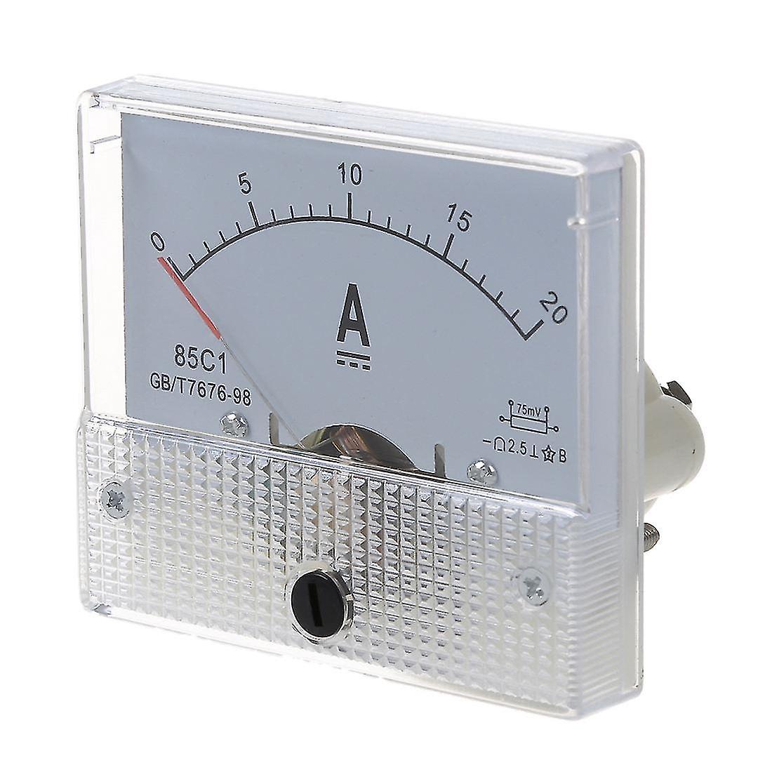 New 20a Analog Ampere Panel Meter Current Amp