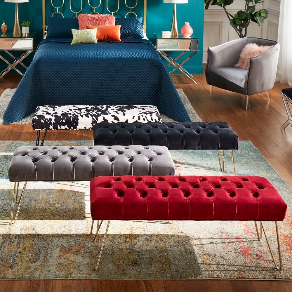 Klaus Velvet Tufted Bench by iNSPIRE Q Bold