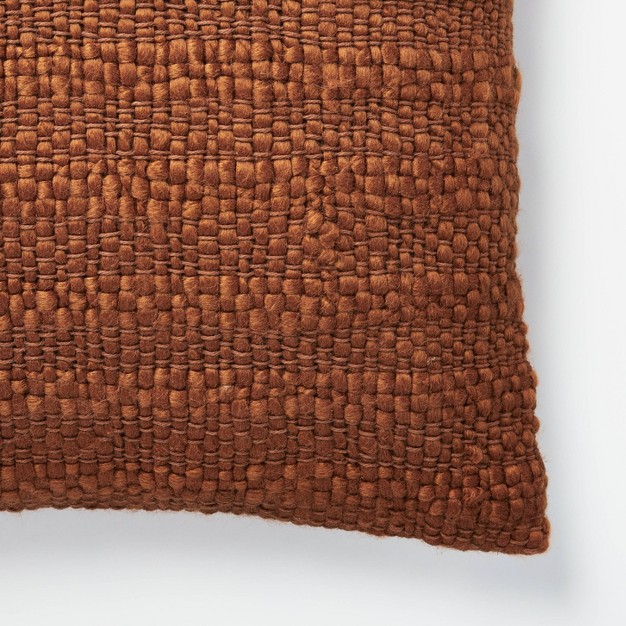 Oversized Woven Acrylic Square Throw Pillow Rust Designed With Studio Mcgee