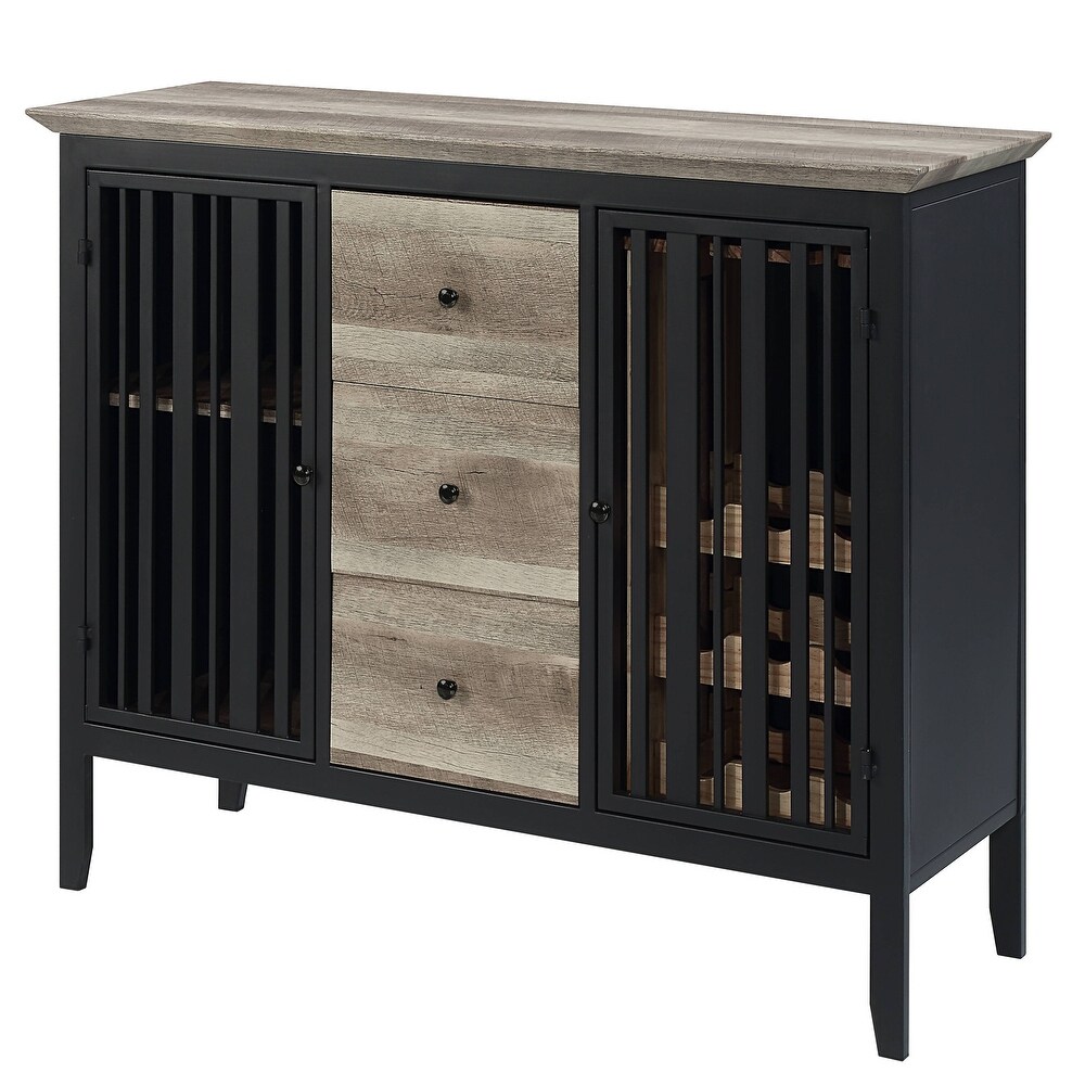 Acme Zudora SERVER Antique Oak   Sandy Black Finish