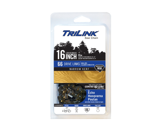 TriLink Saw Chain 16 inch Chain w/ 66 Drive Links CL25066NKTL2