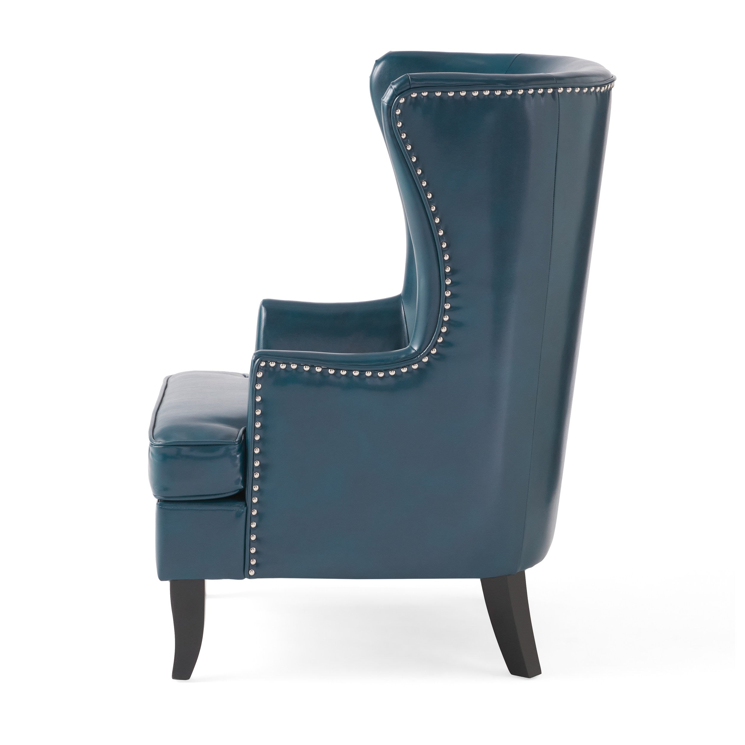 Jameson Leather High Back Wingback Armchair