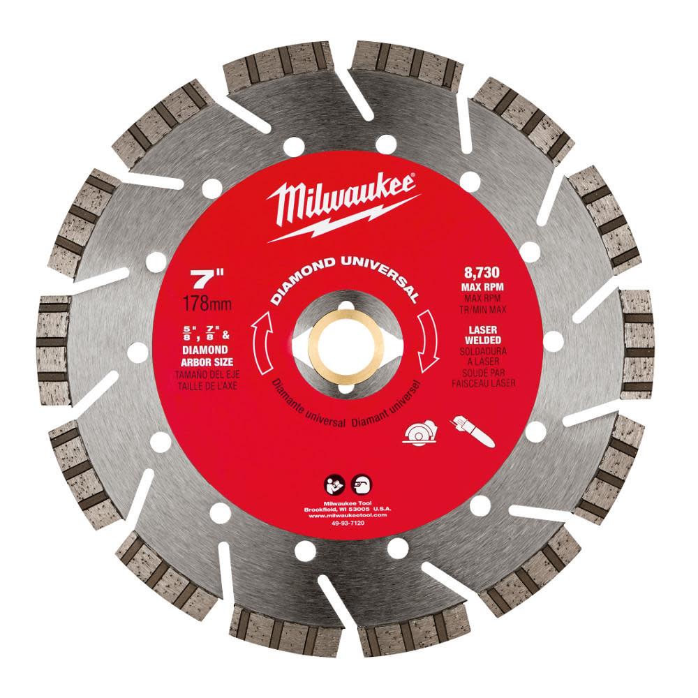 Milwaukee 7 in. Diamond Universal Segmented-Turbo 49-93-7120 from Milwaukee