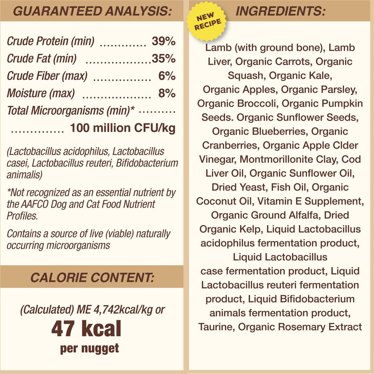 Primal Lamb Formula Nuggets Grain-Free Raw Freeze-Dried Dog Food