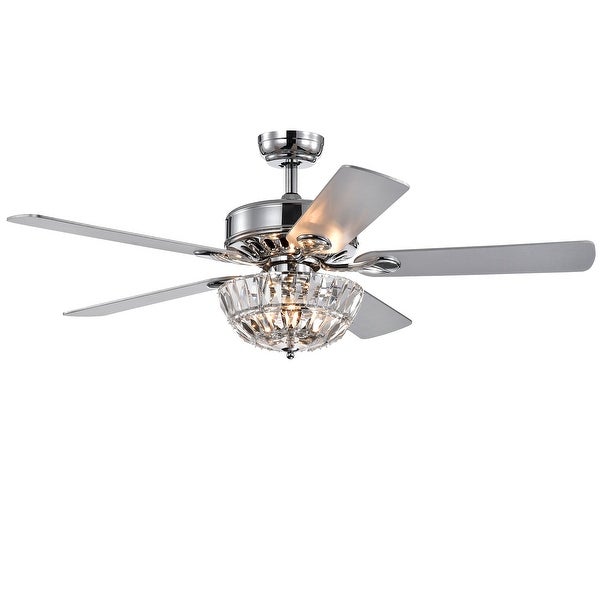 Senma 52-inch 3-light Lighted Ceiling Fan with Crystal Bowl Shade (incl. Remote and 2 Color Option Blades) Shopping - The Best Deals on Ceiling Fans | 32771684